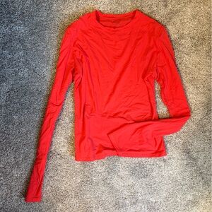 Skims Vibrant Red Long Sleeve Top